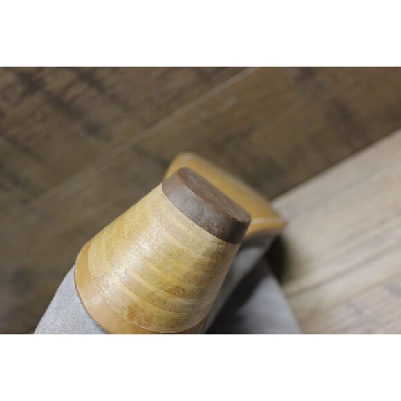 Wolverine women's vintage pale gray suede mid calf stacked heel Western boots - Picture 14 of 16